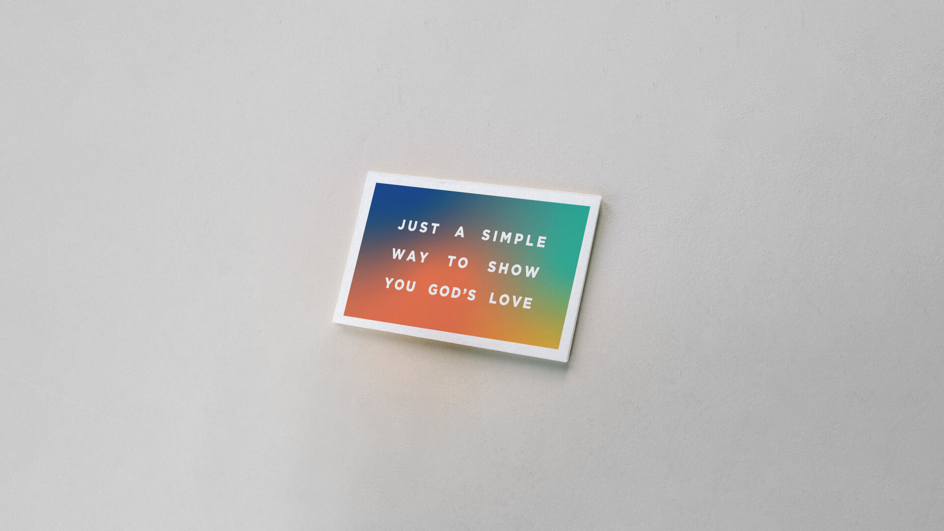 Just a simple way to show God’s love